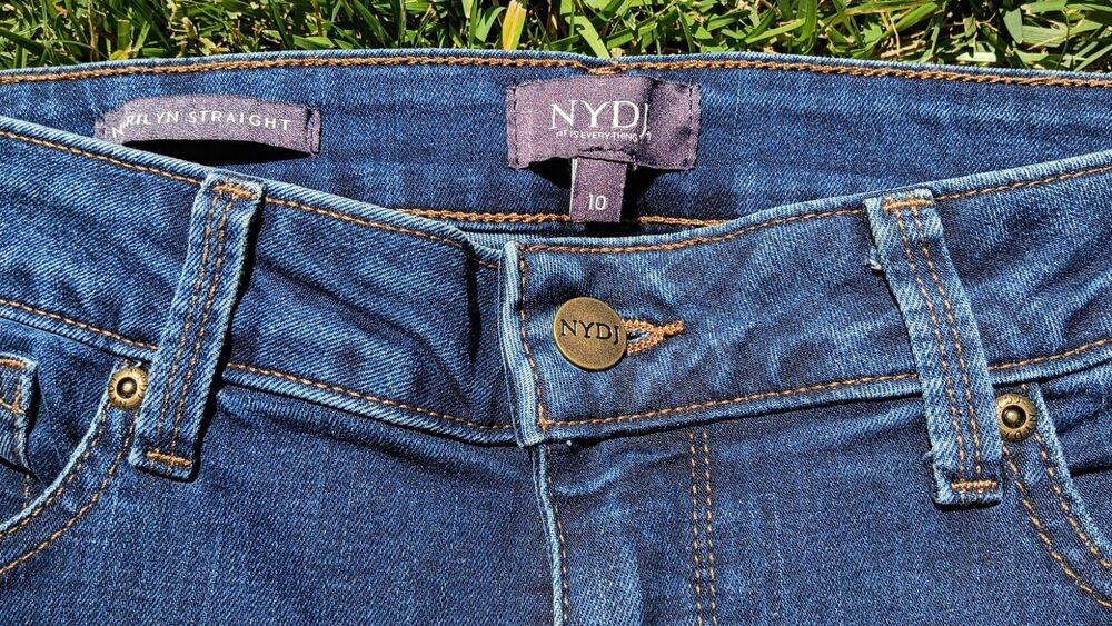 NYDJ Marilyn Straight Lift Tuck Technology Jeans Women's Size 10 Cooper Wash - Picture 3 of 11